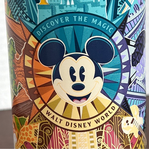 Walt Disney World Discover the Magic Four Parks Compass Glass? Water bottle - Picture 6 of 10